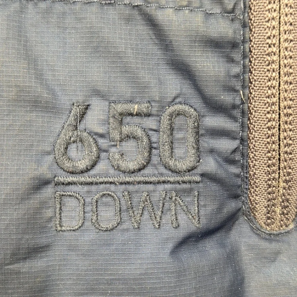 Cabelas 650 Down Puffer Vest Navy Blue Full Zip Ripstop‎ 984959 Mens 3XL Tall